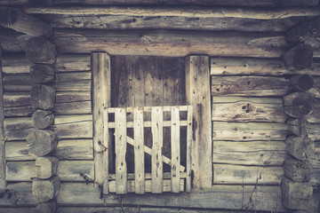 old vintage wooden door. dark wooden background