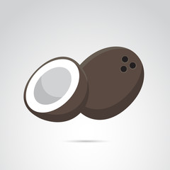 Coconut vector icon.
