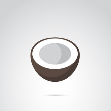 Coconut vector icon.
