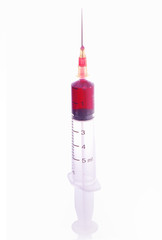 injection needle on white background