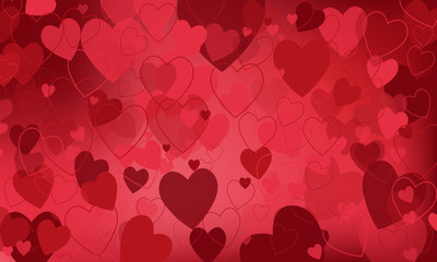 vector background with hearts, Valentine's Day