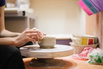 Making pottery
