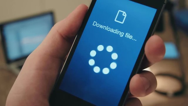 Successful downloading files on a smartphone
