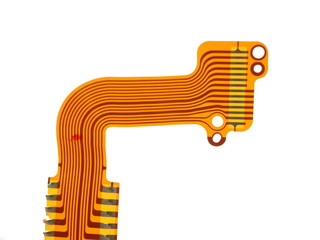 detail of flexed printed circuit - 135177755