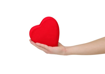 Fototapeta premium Red heart in hand