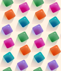 Gemstones abstract seamless pattern.  Colorful transparent jelly