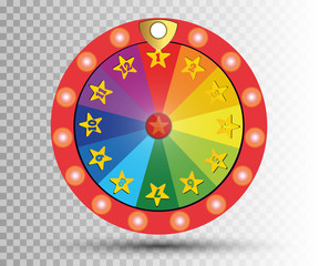Colorful wheel of luck or fortune infographic. Vector illustration
