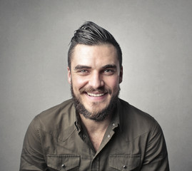 Man's smiley portrait