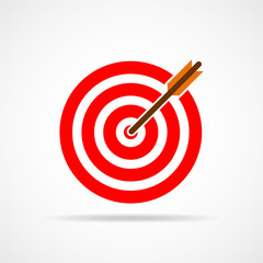 Target flat icon. Vector illustration