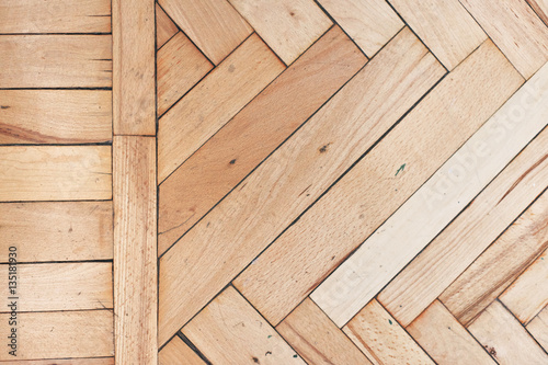 Close Top View On Rich Texture Of Old Brushed And Distressed Wooden Parquet Floor Made From Close Top View On Rich Texture Of Old Brushed And Distressed Wooden Parquet Floor Made From