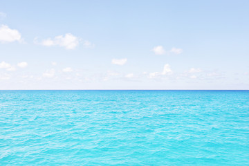 Fototapeta na wymiar Colorful sea area with blue sky