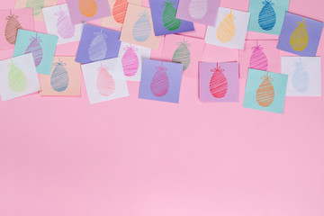 Easter Eggs Painted on Paper