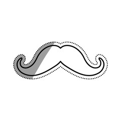 Vintage gentleman mustache icon vector illustration graphic design