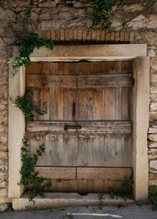 Old wooden door