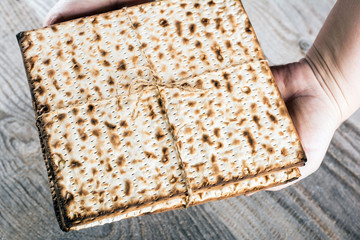 Jewish matza on Passover