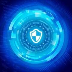 Obraz premium セキュリティーロック：盾