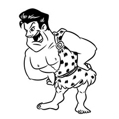 Stone Age man cartoon Illustrations