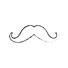 Vintage gentleman mustache icon vector illustration graphic design
