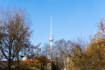 Typical Street view in Berlin with a population of approximately