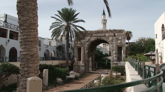 The Arch of Marcus Aurelius in the medina of Tripoli, Libya