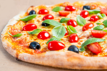 tasty pizza on a the table