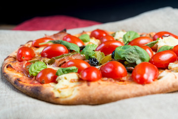 tasty pizza on a the table