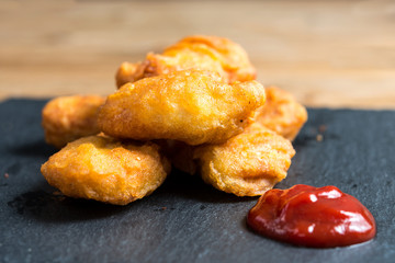 fried Chicken nuggets with sauce