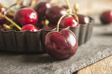 Cherry basket / cherry background