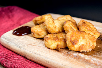 fried Chicken nuggets with sauce