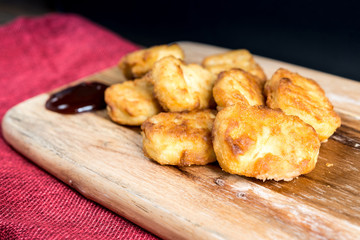 fried Chicken nuggets with sauce