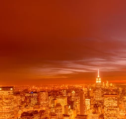 Foto op Canvas View of New York Manhattan during sunset hours © Elnur