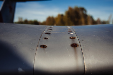 Wing of old airplane.