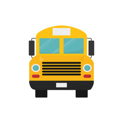 School bus front view icon vector illustration graphic design