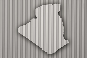 Karte von Algerien auf Wellblech