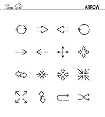 Arrow icon set.