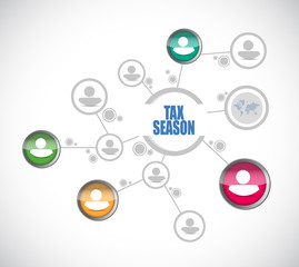 tax season people diagram sign concept.