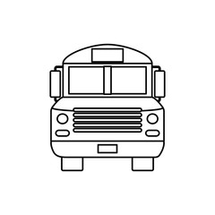 School bus front view icon vector illustration graphic design