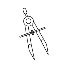 Compass geometric utensil icon vector illustration graphic design