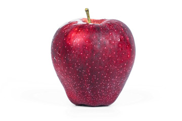 red apple isolated on the white background.