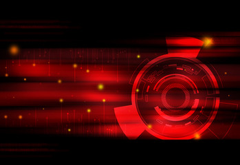 Dark red technology background and abstract digital tech circle.copy space.