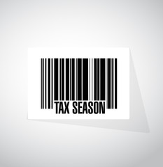 tax season barcode sign concept.