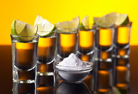 tequila with salt and lime