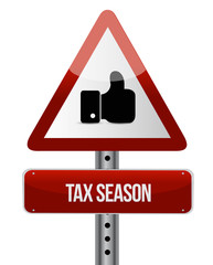 tax season like street sign concept.
