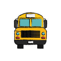 School bus front view icon vector illustration graphic design