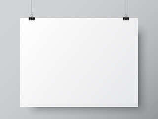 Blank White Poster Template - 135190584