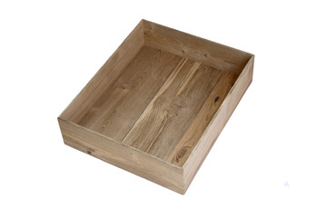 wooden empty crate isolated on a white background
