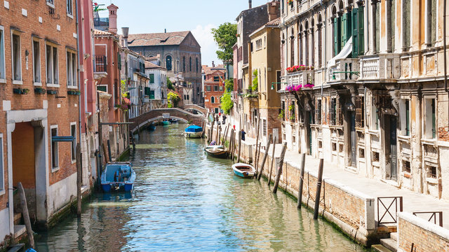 Venetian urban landscape in Venice city