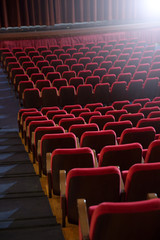 Naklejka premium krzesła w teatrze, kinie