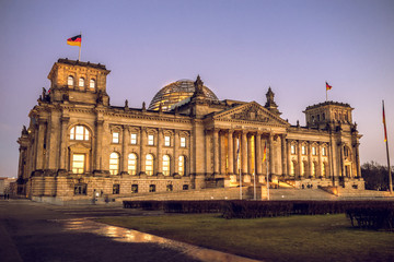 Fototapeta na wymiar Reichstag budiling in Berlin, Germany