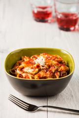 Penne Pasta with Chorizo Creamy Tomato Sauce